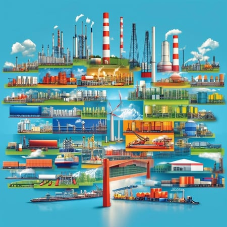 visual representation of lots of different industries